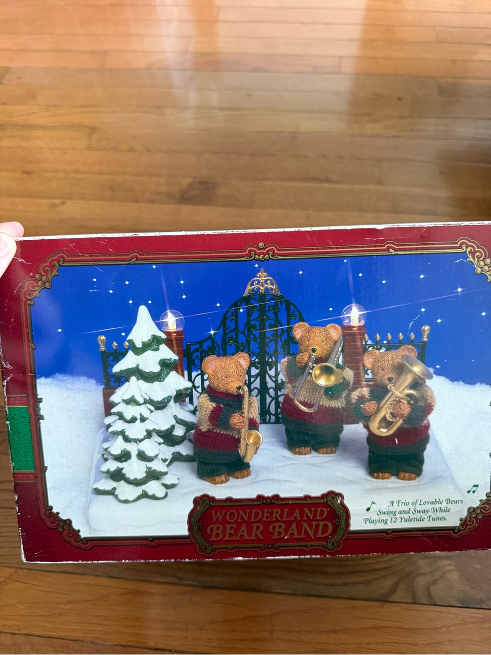 Wonderland Bear Band 1997 Animated Musical Lighted Plays 12 Christmas Songs Box